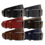 Riem Dames - Riem Heren 4 cm Rood Leer met Kroko Print