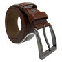 Riem Dames - Riem Heren 4 cm Lichtbruin Leer met Kroko Print