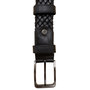 Riem Heren - 3.5 cm breed - Zwart Gevlochten Leer