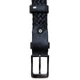 Riem Heren - 3.5 cm breed - Zwart Gevlochten Leer