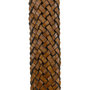 Riem Heren - 3.5 cm breed - Lichtbruin Gevlochten Leer