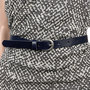 Tailleriem Dames - 2 cm Riem Dames - Donkerblauw Leer