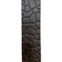 Tailleriem Dames - 2 cm Riem Croco Print - Donkerbruin Leer