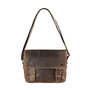 Messenger Bag van Donkerbruin Buffelleer