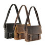 Zwarte Messenger Bag Van Trendy Buffelleer