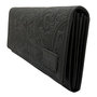 Zwart Leren Dames Portemonnee met Bloemenprint