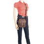 Crossbody Schoudertasje Van Lichtbruin Leer