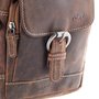 Crossbody Schoudertasje Van Lichtbruin Leer