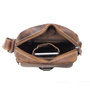 Crossbody Schoudertasje Van Lichtbruin Leer