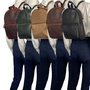 Compacte Rugzak van Taupe Rundleer