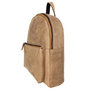 Compacte Rugzak van Taupe Rundleer