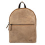 Compacte Rugzak van Taupe Rundleer