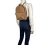 Compacte Rugzak van Taupe Rundleer
