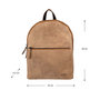 Compacte Rugzak van Taupe Rundleer