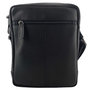 Crossbody Tasje Schoudertasje Van Soepel Zwart Leer