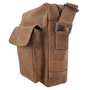 Crossbody Schoudertasje Van Taupe/Beige Leer