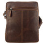 Schoudertas heren of dames van cognac leer
