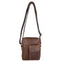 Schoudertas heren of dames van cognac leer