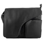 Zwarte Messenger Bag Schoudertas Van Echt Leer