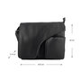 Zwarte Messenger Bag Schoudertas Van Echt Leer