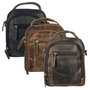 Zwart Leren Crossbody Schoudertasje of Heuptasje 