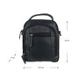 Zwart Leren Crossbody Schoudertasje of Heuptasje 