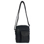 Zwarte Crossbody Schoudertas Van Echt Leer
