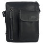 Zwarte Crossbody Schoudertas Van Echt Leer