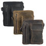 Zwarte Crossbody Schoudertas Van Echt Leer
