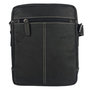 Zwarte Crossbody Schoudertas Van Echt Leer