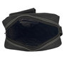 Zwarte Crossbody Schoudertas Van Echt Leer