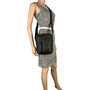 Zwarte Crossbody Schoudertas Van Echt Leer