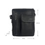 Zwarte Crossbody Schoudertas Van Echt Leer