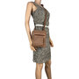 Leren Schoudertas Crossbody Tas Taupe