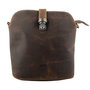 Crossbody Schoudertas van Cognac Buffelleer