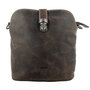 Donkerbruine Leren Crossbody Tas - Schoudertas