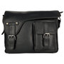 Schoudertas Messenger Bag van Zwart Leer