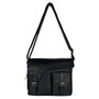 Schoudertas Messenger Bag van Zwart Leer