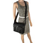 Schoudertas Messenger Bag van Zwart Leer