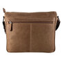Schoudertas Messenger Bag van Taupe Leer