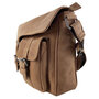 Schoudertas Messenger Bag van Taupe Leer