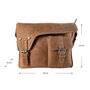 Schoudertas Messenger Bag van Taupe Leer