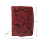 Dames Portemonnee met Bloemenprint van Rood Leer