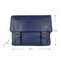 Messenger Bag Schoudertas van Donkerblauw Leer