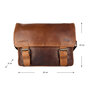 Messenger Bag Schoudertas van Lichtbruin Leer
