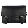 Zwart Leren Messenger Bag Schoudertas