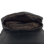 Zwart Leren Messenger Bag Schoudertas
