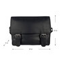 Zwart Leren Messenger Bag Schoudertas