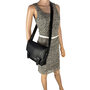 Zwart Leren Messenger Bag Schoudertas