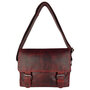 Messenger Bag Schoudertas van Rood Leer